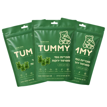 Tummy - גומי ירוקים להפחתת נפיחות ועיכול יעיל