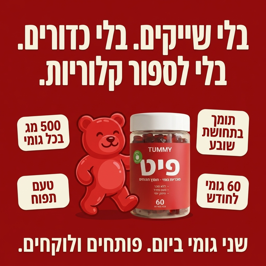 פיט - גומי לתחושת שובע ושריפת שומן