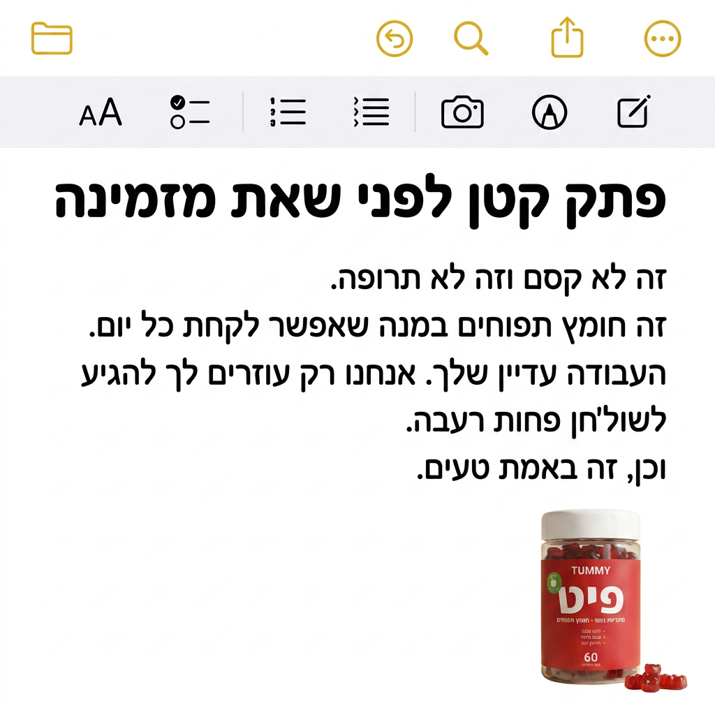 פיט - גומי לתחושת שובע ושריפת שומן