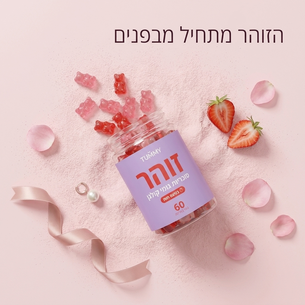 זוהר - גומי קולגן לעור, שיער וציפורניים