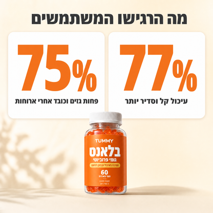 בלאנס - גומי פרוביוטי נגד נפיחות בטנית